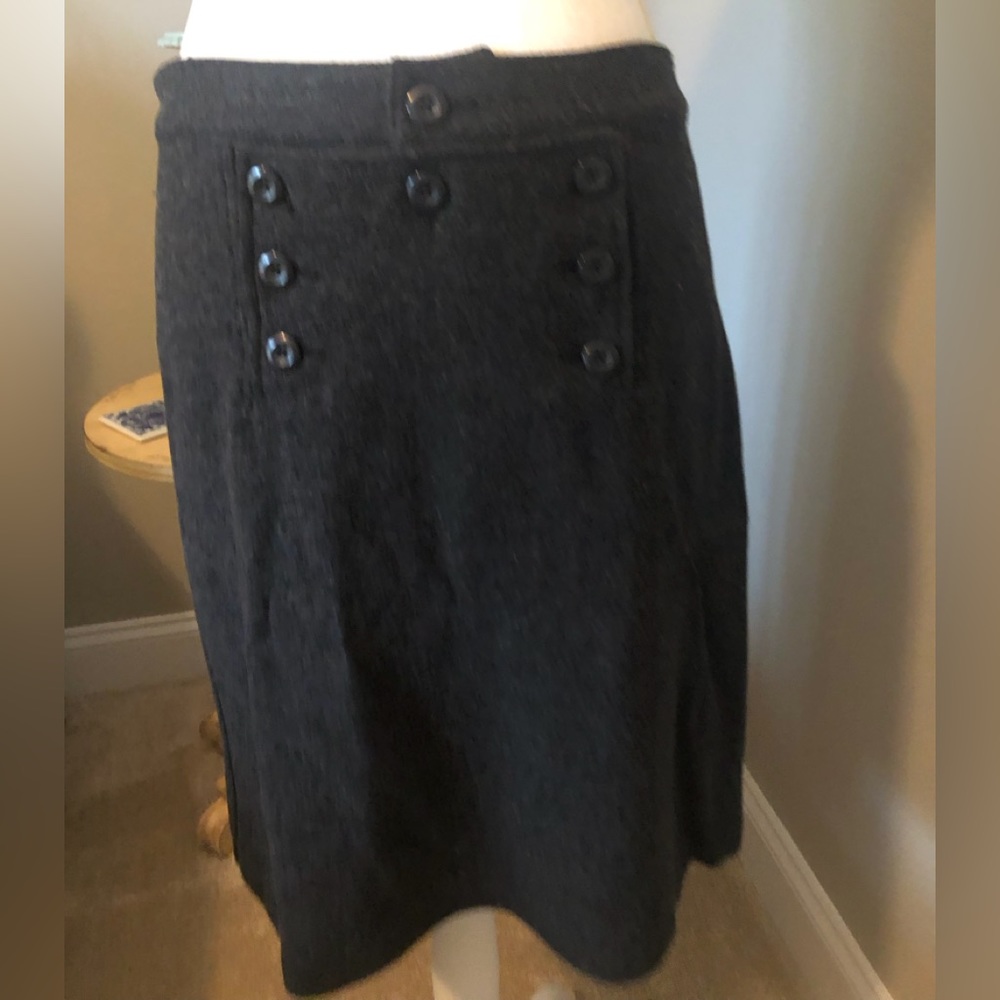Low waist, wool, sailor buttoned skirt